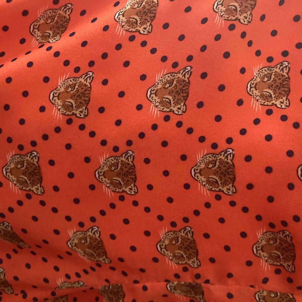 Vibrant Orange Tiger Print Summer Dress - Picture 2 of 5